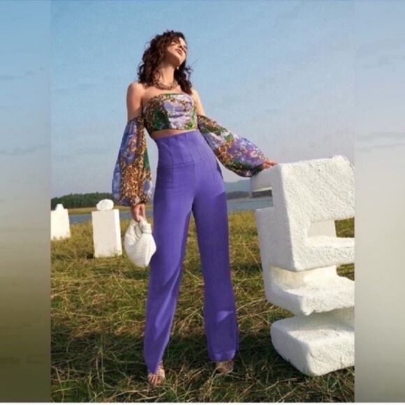 Spring High Waist Solid Pants Size  Size Xsmall - Picture 9 of 13